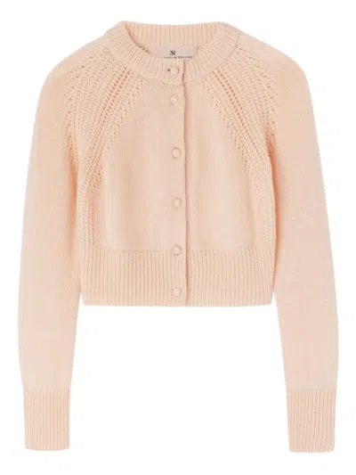 Ermanno Scervino Button-detailed Cashmere Cardigan In Pink