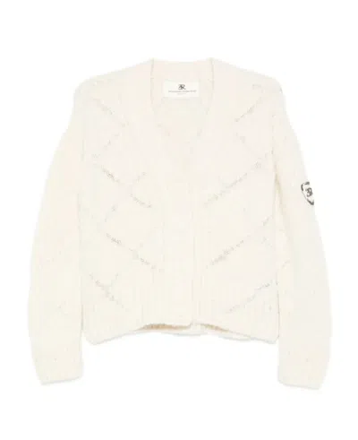 ERMANNO SCERVINO BUTTON-DOWN CARDIGAN WITH TEXTURED KNIT