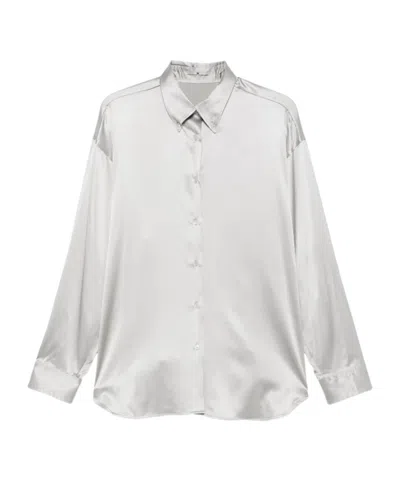 ERMANNO SCERVINO BUTTON-DOWN SATIN SHIRT