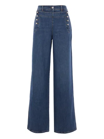 Ermanno Scervino Button-embellishment Jeans In Blue