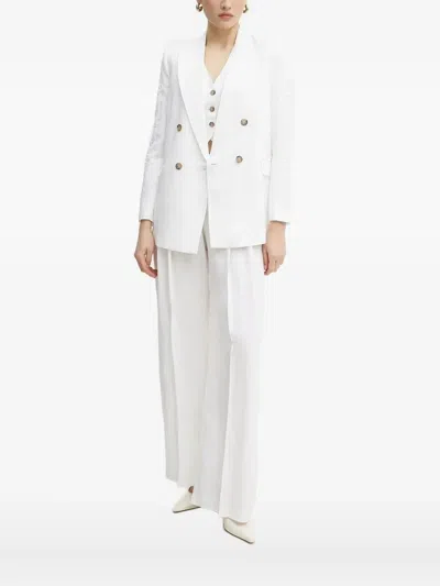 Ermanno Scervino Button-fastening Sleeveless Top In White