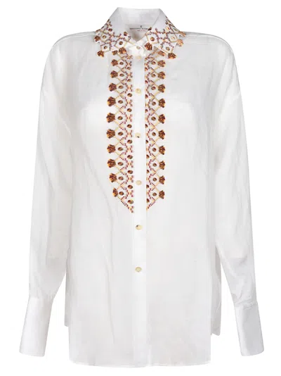 Ermanno Scervino Buttoned Long-sleeved Shirt In Cream