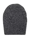 Ermanno Scervino Cozy Cable Knit Hat With Ribbed Hem In Gray