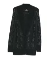 Ermanno Scervino Cable-knit Cardigan In Black