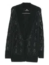 Ermanno Scervino Cable-knit Cardigan In Gray