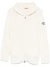 Ermanno Scervino Zip-up Hoodie In White