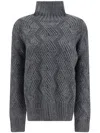 Ermanno Scervino Cable-knit Jumper In Grey