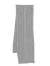 Ermanno Scervino Cable-knit Scarf In Grey