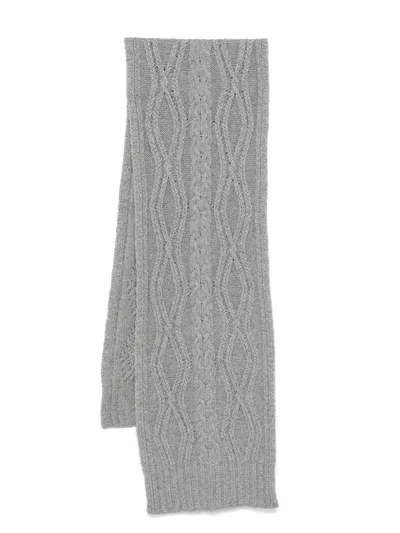 Ermanno Scervino Cable-knit Scarf In Gray