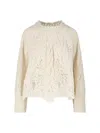 Ermanno Scervino Knitwear With Crewneck And Asymmetric Hem In Neutral