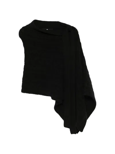Ermanno Scervino Cable-knit Asymmetric Cape In Multi