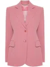 Ermanno Scervino Single-breasted Tailored Jacket With Notched Lapel In Pink