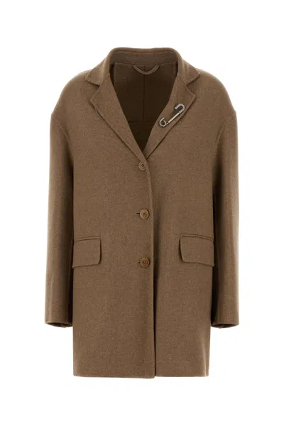 ERMANNO SCERVINO GIACCA IN MISTO LANA CAMMELLO  DONNA