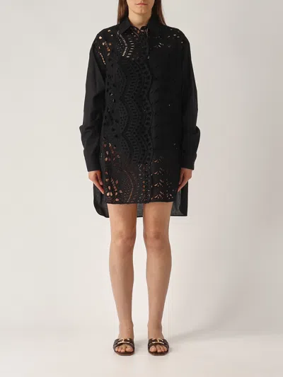 Ermanno Scervino Camicia Over Shirt In Black