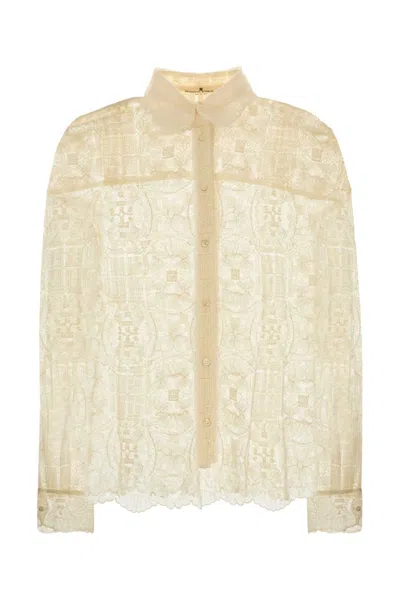 Ermanno Scervino Pintuck-detail Pocket Shirt In White