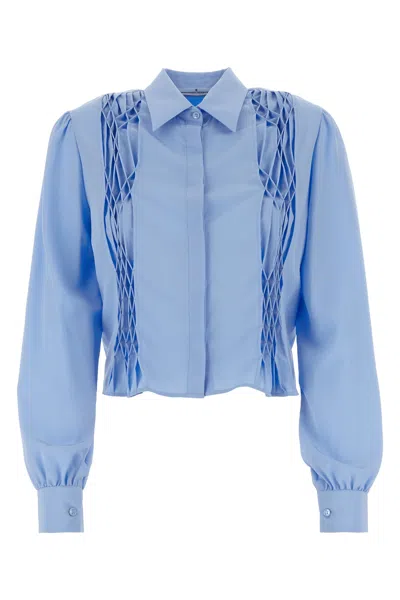 Ermanno Scervino Camicia Ricamo In Silverlakeblue