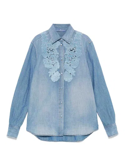 Ermanno Scervino Shirt In Blue