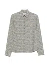 Ermanno Scervino Herringbone-pattern Shirt In Gray