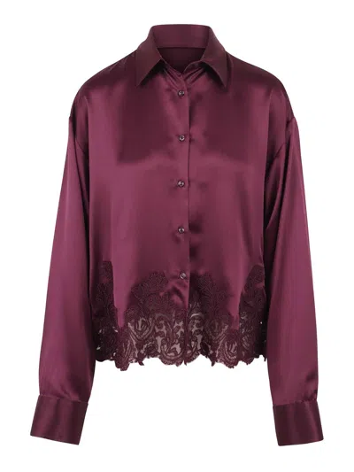 Ermanno Scervino Camisa - Púrpura In Burgundy