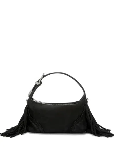 Ermanno Scervino Candy Fringed Tote Bag In Black