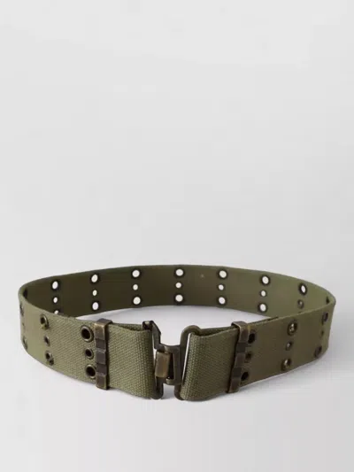 Ermanno Scervino Canvas Belt Rustic Bronze Buckle Unisex