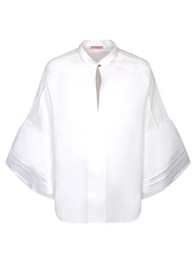 Ermanno Scervino Cap Sleeved Blouse In White