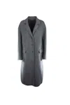 Ermanno Scervino Safety-pin Embellished Coat In Gray