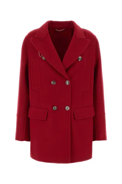 Ermanno Scervino Cappotto Doppiopetto In Red