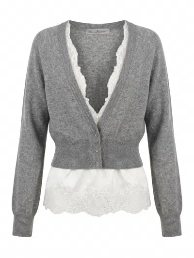 Ermanno Scervino Cardigan In Gray