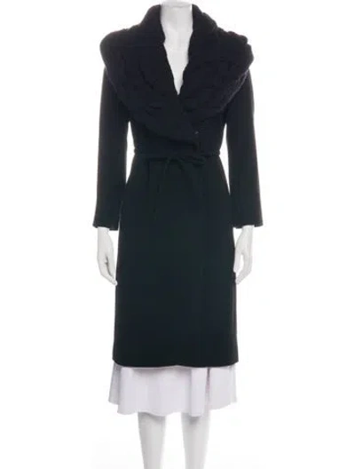 Pre-owned Ermanno Scervino Cashmere Coat In Black