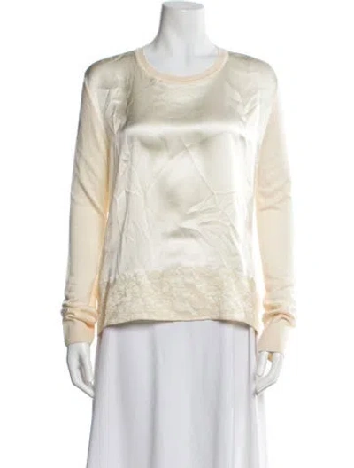 Pre-owned Ermanno Scervino Cashmere Crew Neck Sweater In Neutral