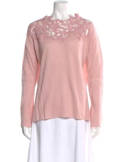 Pre-owned Ermanno Scervino Cashmere Crew Neck Sweater In Pink