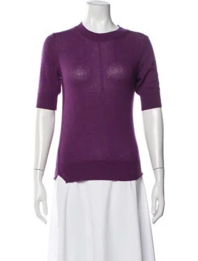 Pre-owned Ermanno Scervino Cashmere Crew Neck Sweater In Purple