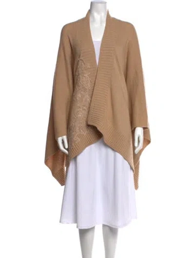Pre-owned Ermanno Scervino Cashmere Open Front Sweater In Neutrals