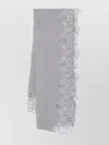 Ermanno Scervino Cashmere Scarf Featuring Lace Trim In Gray