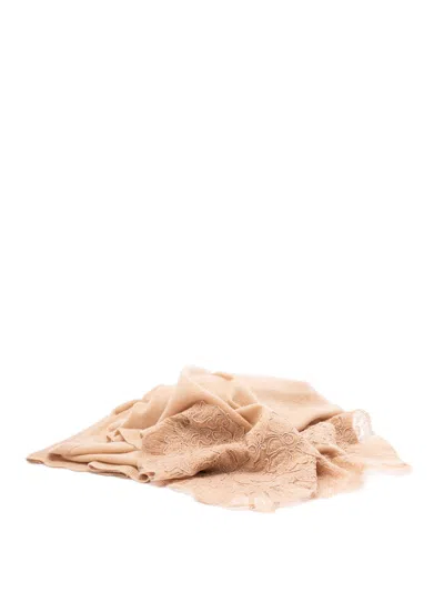 Ermanno Scervino Cashmere Scarf In Neutral