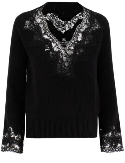 Ermanno Scervino Cashmere Sweater In Black
