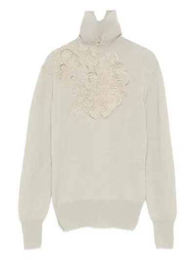 Ermanno Scervino Cashmere Sweater In Neutral