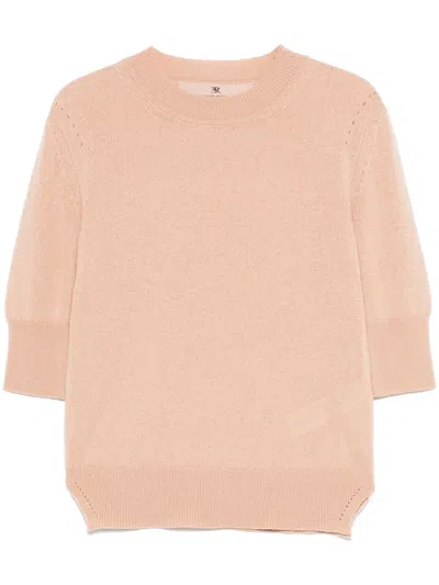 Ermanno Scervino T-shirt Aus Kaschmir In Rosa