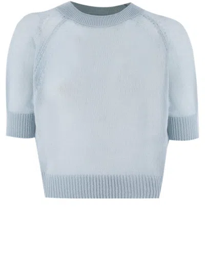 Ermanno Scervino Cashmere T-shirt With Micro Rib Detail