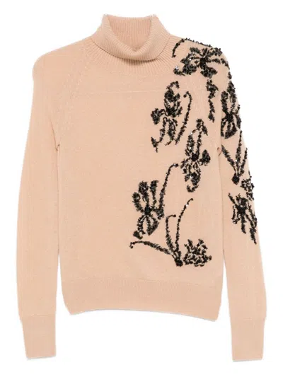 Ermanno Scervino Cashmere Turtle-neck Jumper In Sand