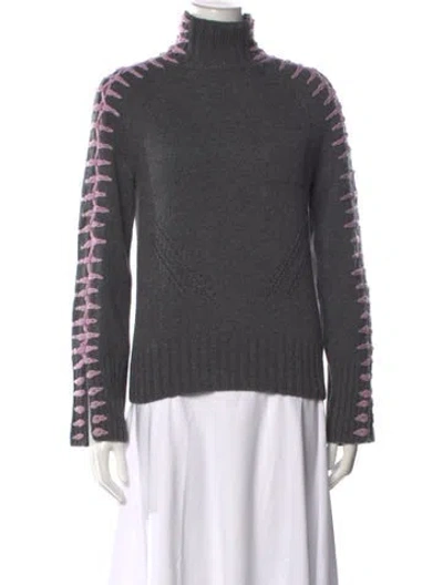Pre-owned Ermanno Scervino Cashmere Turtleneck Sweater In Gray