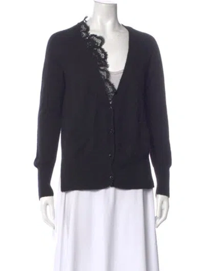 Pre-owned Ermanno Scervino Cashmere V-neck Sweater In Blue