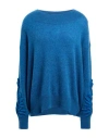 Ermanno Scervino Cashmere Woman Sweater Blue Size M Cashmere In Blue