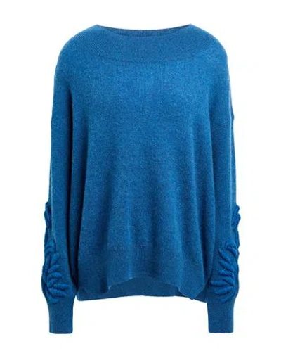 Ermanno Scervino Cashmere Woman Sweater Blue Size M Cashmere