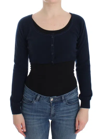 Ermanno Scervino Cashmere-wool Blend Cardigan In Blue