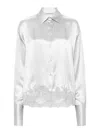 Ermanno Scervino Shirt With Embroidery In Gris