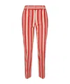 Ermanno Scervino Regular Pants Belt Loops Striped Pattern Pockets In Red