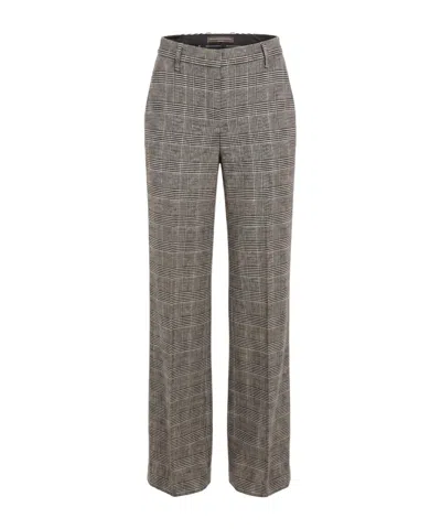 Ermanno Scervino Checked Casual Trousers In White