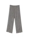 Ermanno Scervino Checked Wool Trousers In Grey